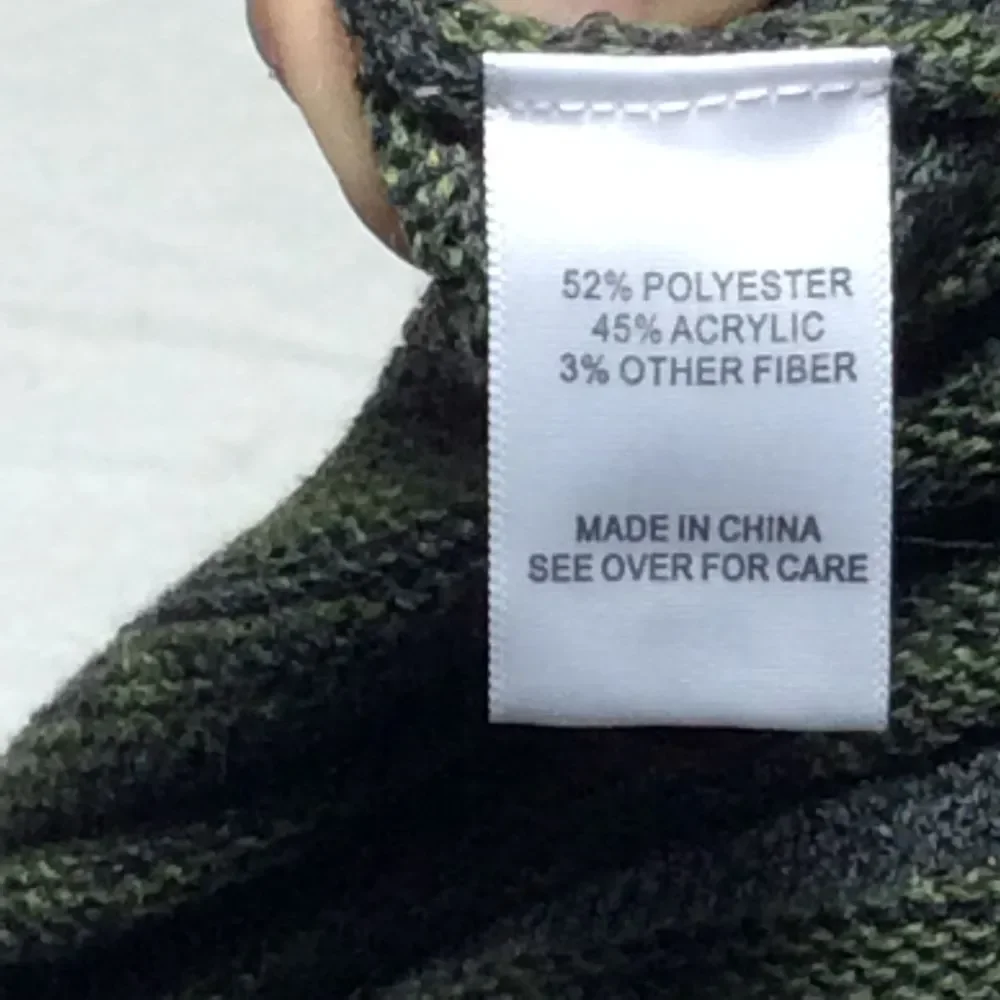 Fortune + Ivy‎ Olive Green Knit Cardigan Sweater Striped Pattern Long Sleeve